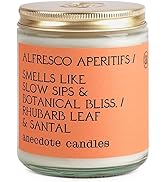 Anecdote Candles 'Alfresco Aperitifs' Coconut Soy Wax Candle | Premium Hand Poured & Long Burning...