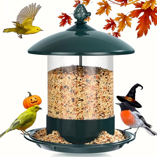 Gbekery-Metal-Bird-Feeders-for-Outdoors-Hanging-Weather-Resistant-Wild-Bird-Feeder-with-360-Degree-Feeding-Tray-Green