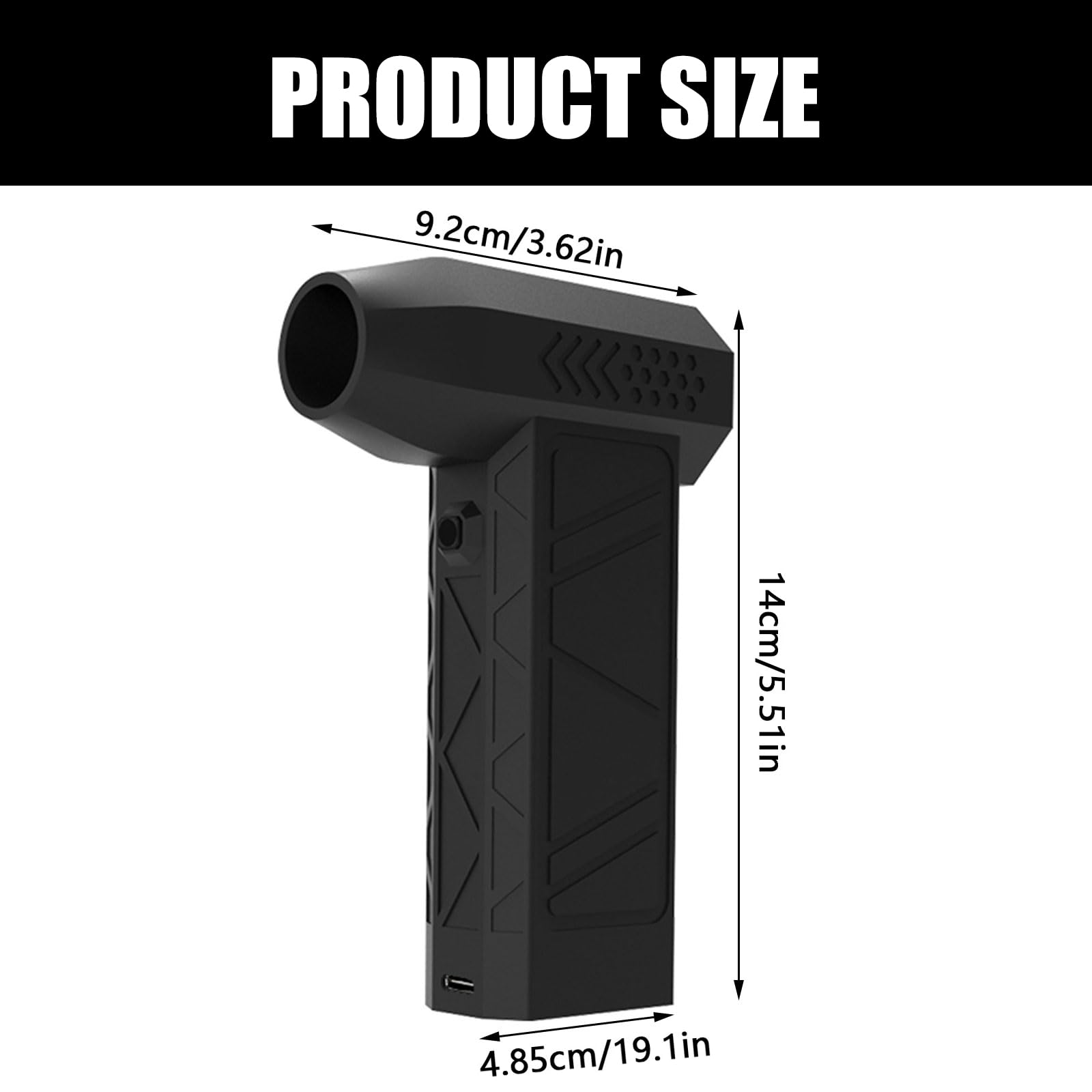 Yjcnelcr Handheld Electric Air Duster,130000RPM Adjustable Mini Blower,Strong Wind,Compressed Air Duster,with 3-Gear Dust Blower for Cleaning Car,Keyboard,House