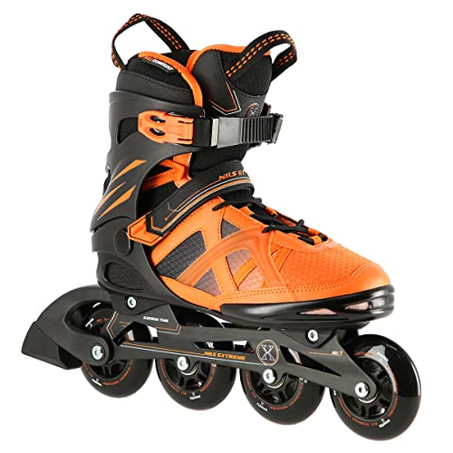 Nils Extreme Ora Inline Skates, Colour: Black/Orange, Size: 38