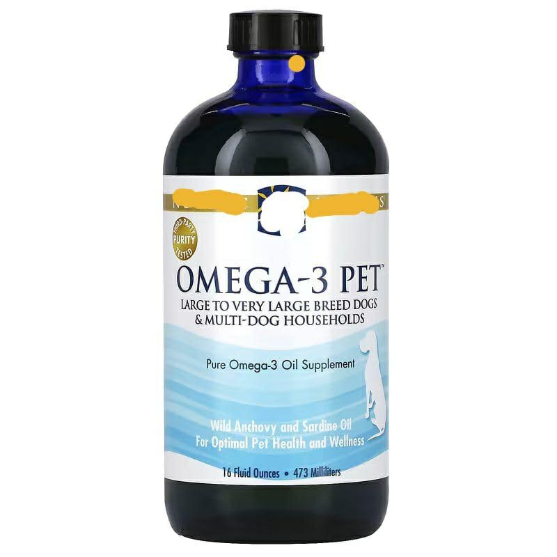 Omega-3 Pet, olio di pesce per gatti e cani di piccola taglia, 60 ml, non OGM, senza soia, senza glutine, 473 ml