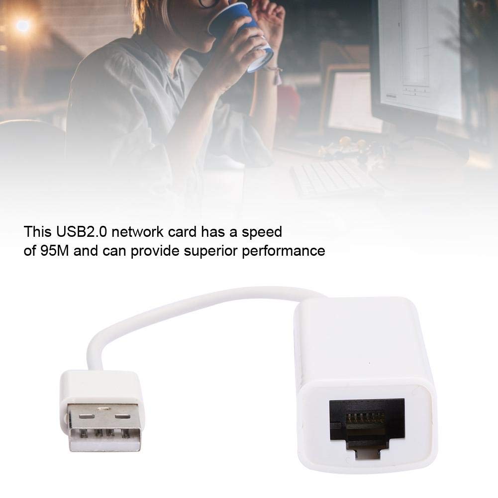 Karta sieciowa USB, adapter Ethernet USB 2.0 RJ45 biały ABS RTL8152B Chip komputer zewnętrzna karta sieciowa dla systemu Android, dla dla Tablet PC, dla