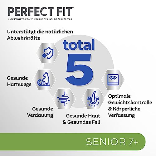 PERFECT FIT Senior Trockenfutter für ältere Katzen ab 7 Jahren - Huhn, 7 kg (1 Beutel)