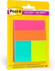 Post-it, 3M, Bloco de Notas, Cascata Misto, 4 Cores