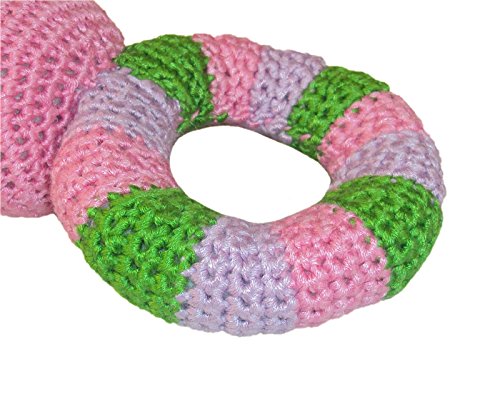 Bunny Baby Rattle Pink - Hand Crocheted, Made Of Soft And Silky Yarn - Kidstyle By Amikins #TOP1
