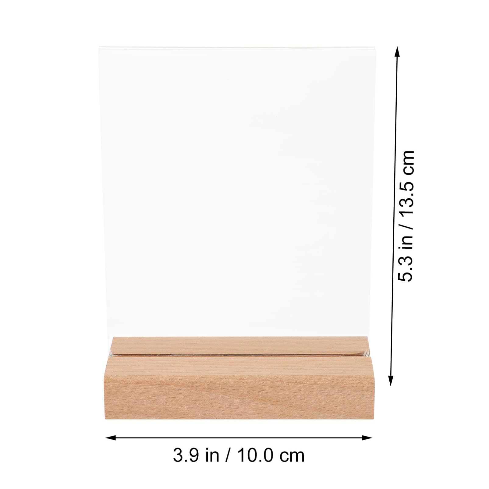 STOBAZA Display Holder for Table Menu 3pcs Wooden Base Display Stand Plate Holder Stand Bookmark Place Cards