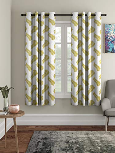 Image of Cortina 2 Piece Panel Eyelet Polyester Curtains - Group 2 (Green, 5 feet)