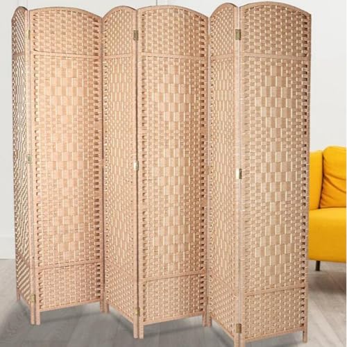 GN2AAIL パーテーション 4連 170*40*4 高さ170/180cm 間仕切り 衝立 パーティション 木製パーテーション 4枚 おしゃれ アジアン スクリーン ついたて 折りたたみ 目隠し タイプ5 収納 オフィス 完成品 編み込み 移動便利 ナ