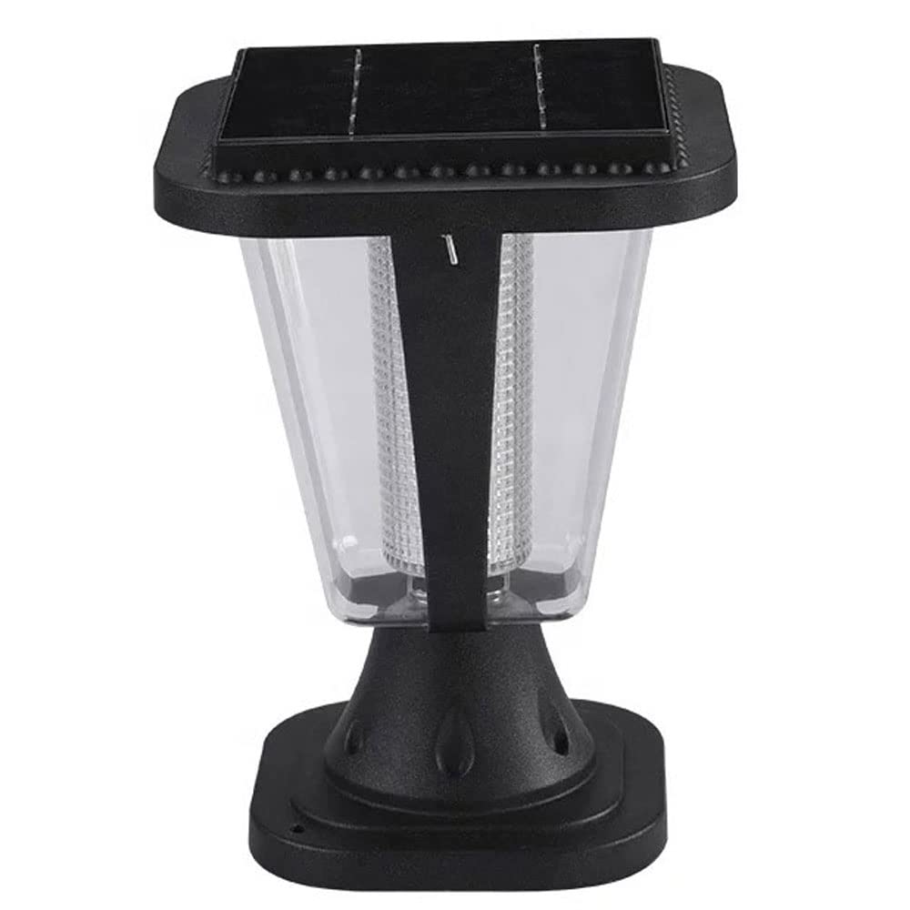 Lampy solarne, Lampa Słupkowa Ogrodzeniowa Od Zmierzchu Do Świtu Zasilana Energią Słoneczną Kolumnowa Ganku Ogrodzeniowego