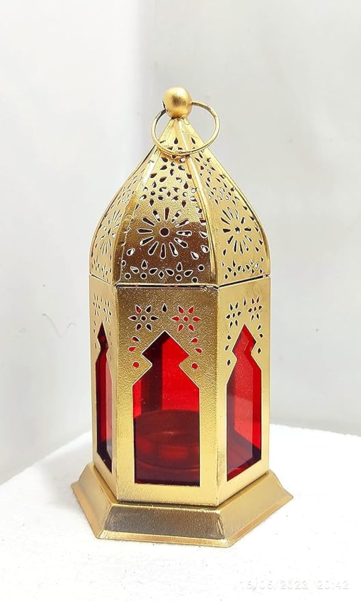 Hanging Lantern Colored Glass Lamp