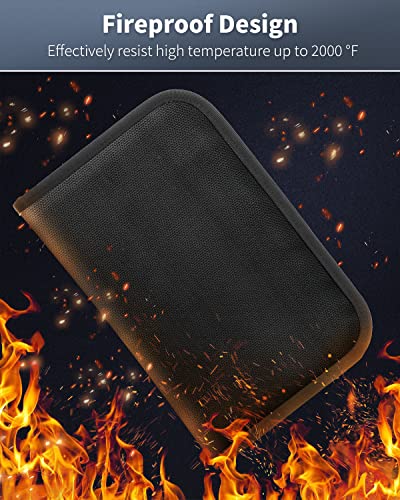 يونيكلف حافظة مفاتيح مع سحاب، كتاب مفاتيح مقاوم للماء والحريق، كتاب تخزين مفاتيح محمول، اسود، 24 شلوسيلانهانجر، 24 حلقة مفاتيح