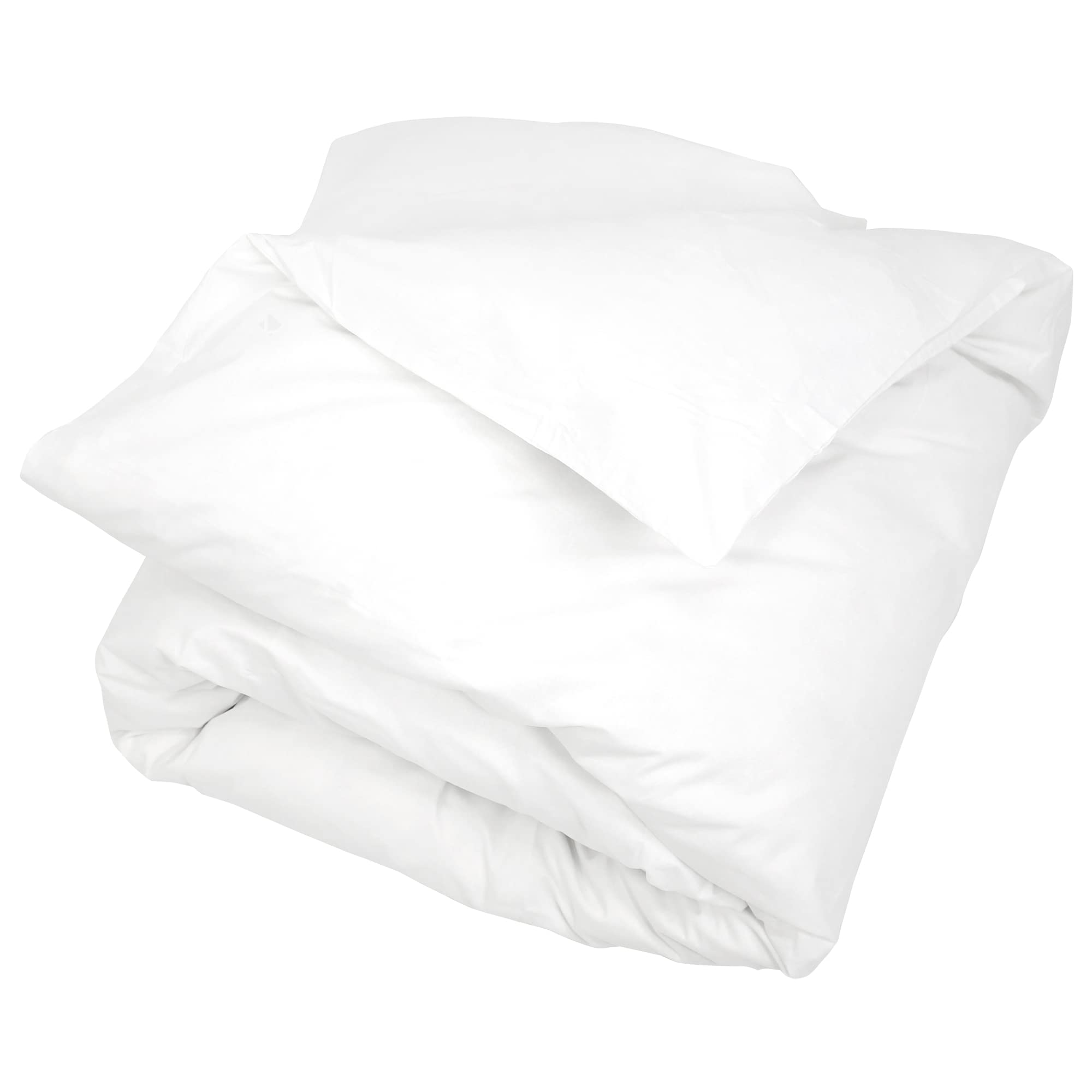 Linnea Housse de Couette uni 240x220 cm 100% Coton Alto Blanc