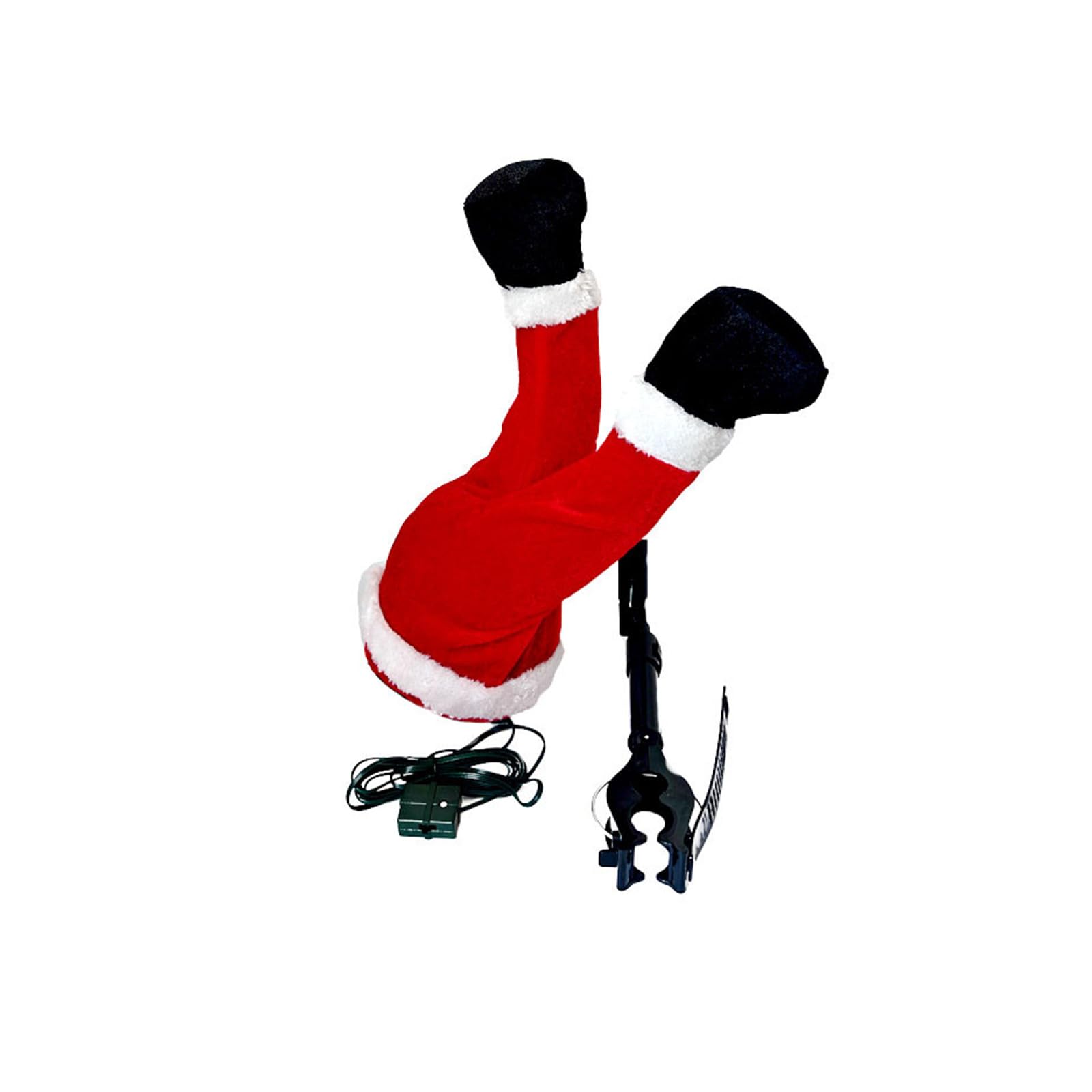 Jambes de Père Noël Animée, Décoration d'arbre pour Les Jambes du Père Noël avec Support, Ornements Suspendus Décoration De Noël