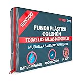 WRAPPYBAG – Funda Protectora Opaca de Plástico para Colchones – 5...