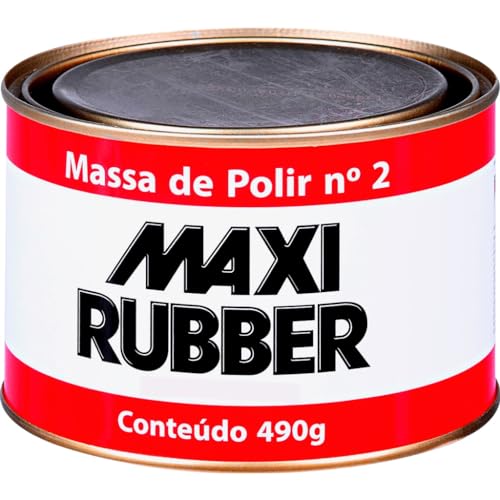 Massa de Polir Automotiva Polimento de Carro Moto Metal Polimento Maxi Rubber 490g