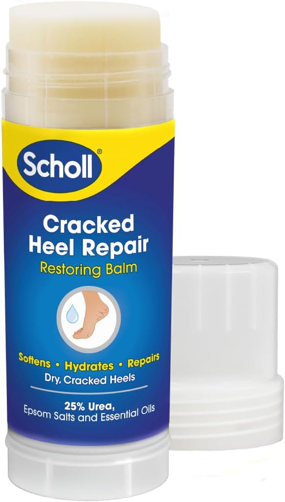 Scholl Severe Cracked Heel Repair Restoring Balm, to repair Very Dry and Cracked Heels, Intensely Moisturising for Healthy Feet with 25% Urea, Epsom Salts and Essential Oils