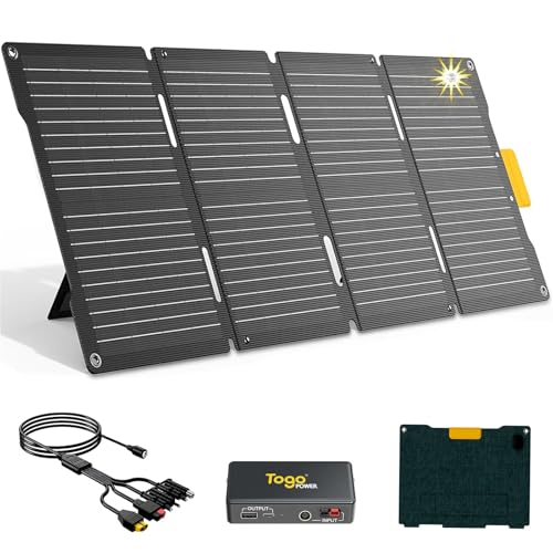 Painel solar portátil de 60 W, carregador de painéis solares dobr...