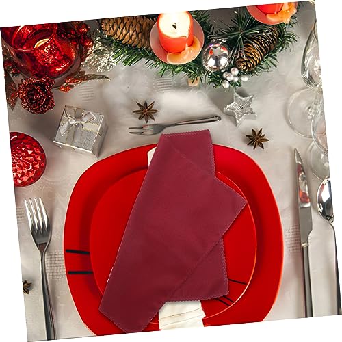 Servilletas de Tela Ciieeo Pack x10 Rojo Oscuro Oval miniatura 5