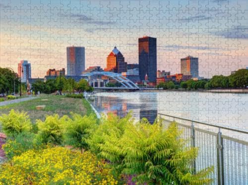 Puzzles for Adults 500 Pieces Jigsaw Puzzles Rochester New York Puzzles Clearance Big Large Puzzles Difficult Cool Hard Puzzles for Adults