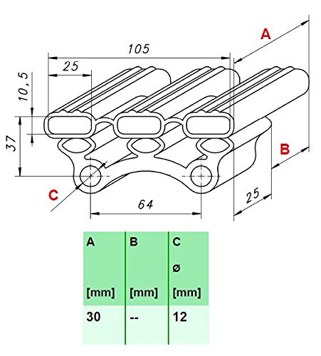 Generisch Wiedergutschlafen Set van 10 doppen voor het bevestigen van latten in lattenbodem (108_40 x 30 x 8 mm (duo