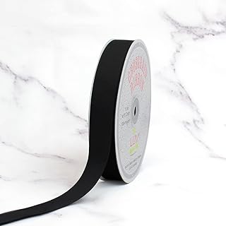 Creative Ideas 7/8-Inch Solid Grosgrain Ribbon, 50-Yard, Black