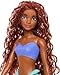 Mattel Disney Princess Ariel Mermaid Doll with Sparkling Soft Fin & Natural Hair, Posable & Collectible, Inspired by Live Action Movie