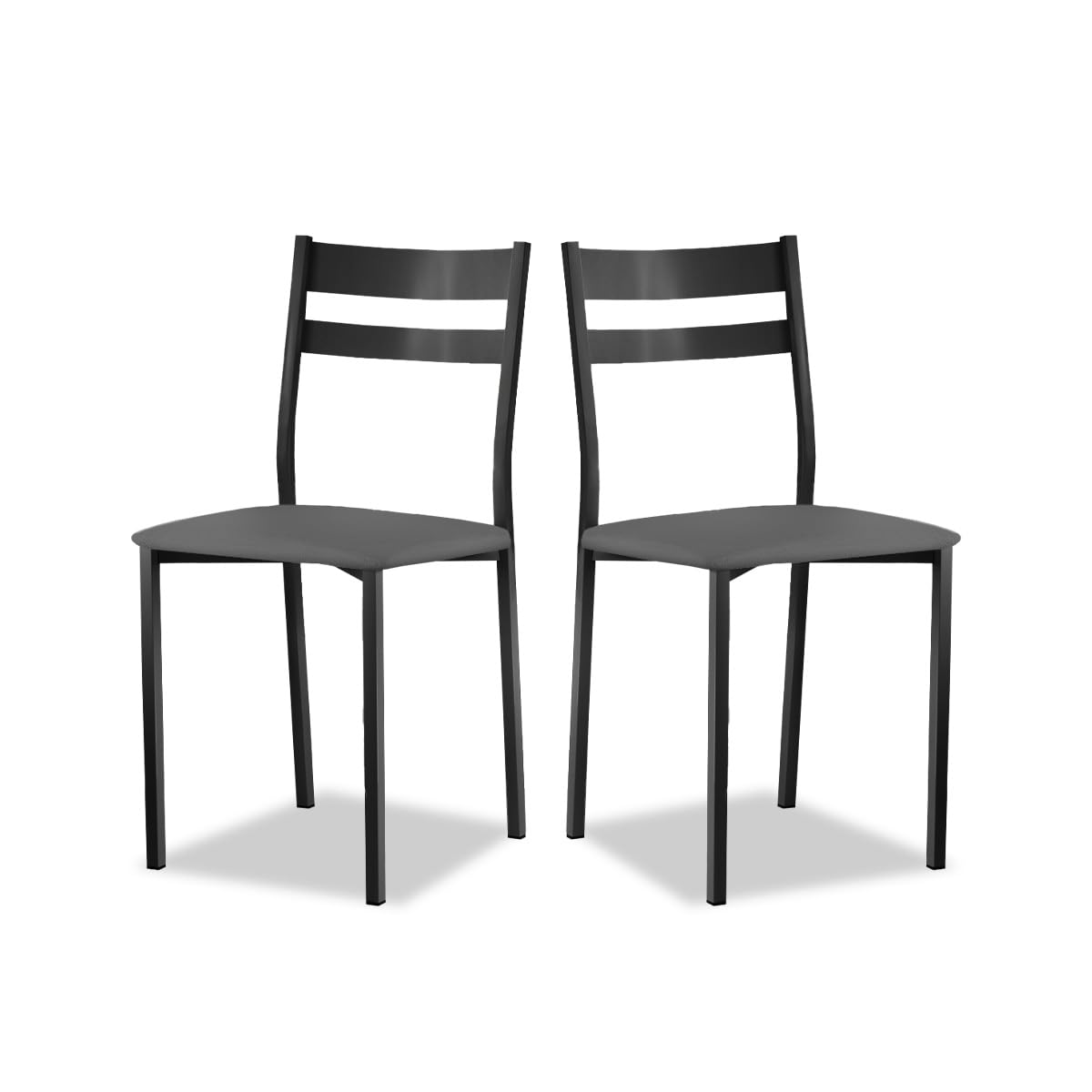Astimesa - Silla de Comedor o Cocina de Metal Blanca - Asiento Polipiel en Color Azul - 2 Unidades - 38 cm (Ancho) x 45 cm (Alto Asiento) x 85 cm (Alto Total) x 40 cm (Fondo) — view 26