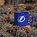 Rico Industries NHL Tampa Bay Lightning Personalized 12oz. Speckle Camper Coffee Mug, Deep Laser Engraved Logo, Ceramic Camping Mug with Royal Blue Body, Speckle Glaze