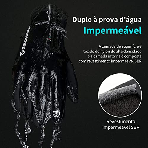 Smart Data Luvas de inverno Dedos de tela de toque Luvas quentes isoladas Antiderrapantes à prova d