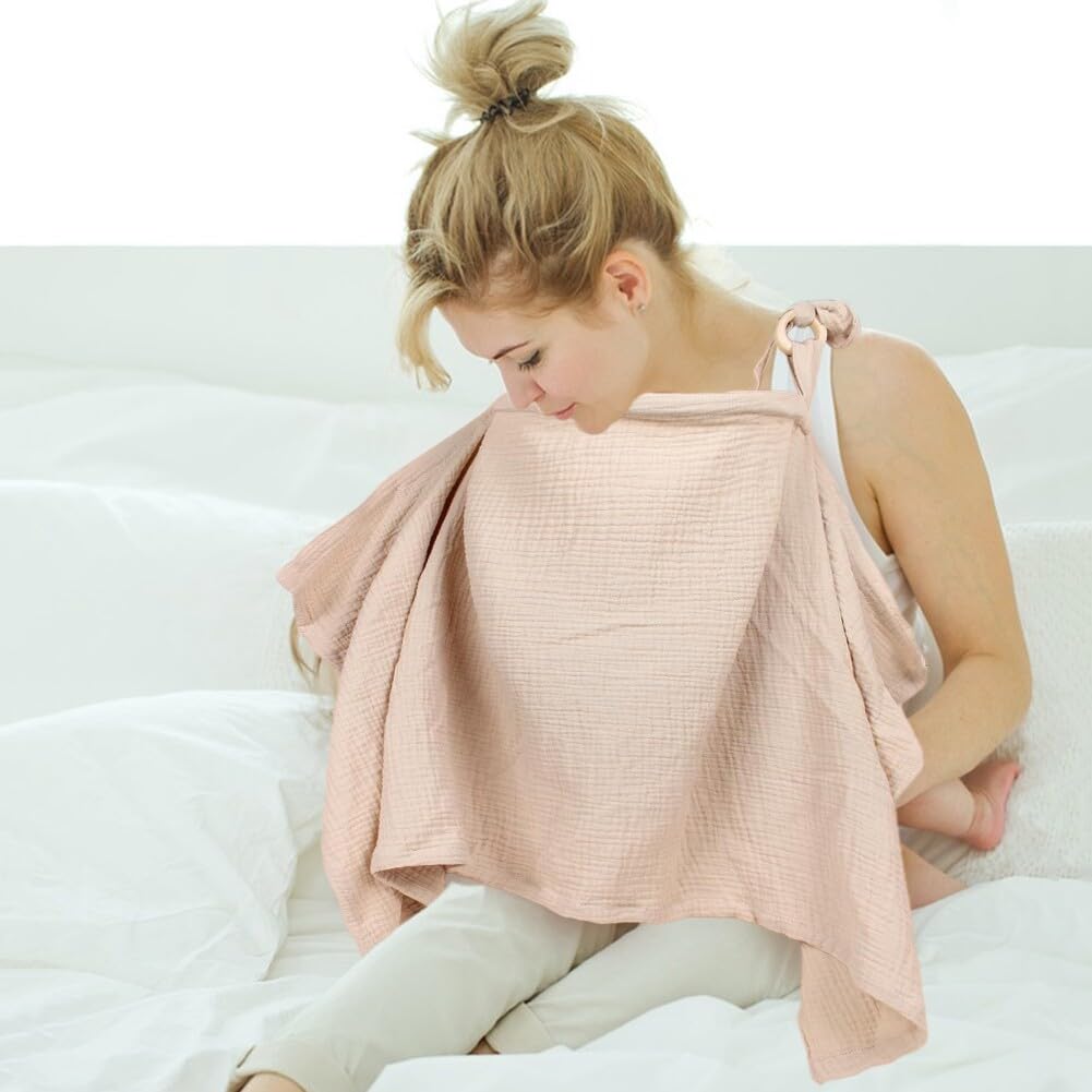 Surakey Couverture Allaitement Bébé en Coton Tablier Mousseline Echarpe Maternité