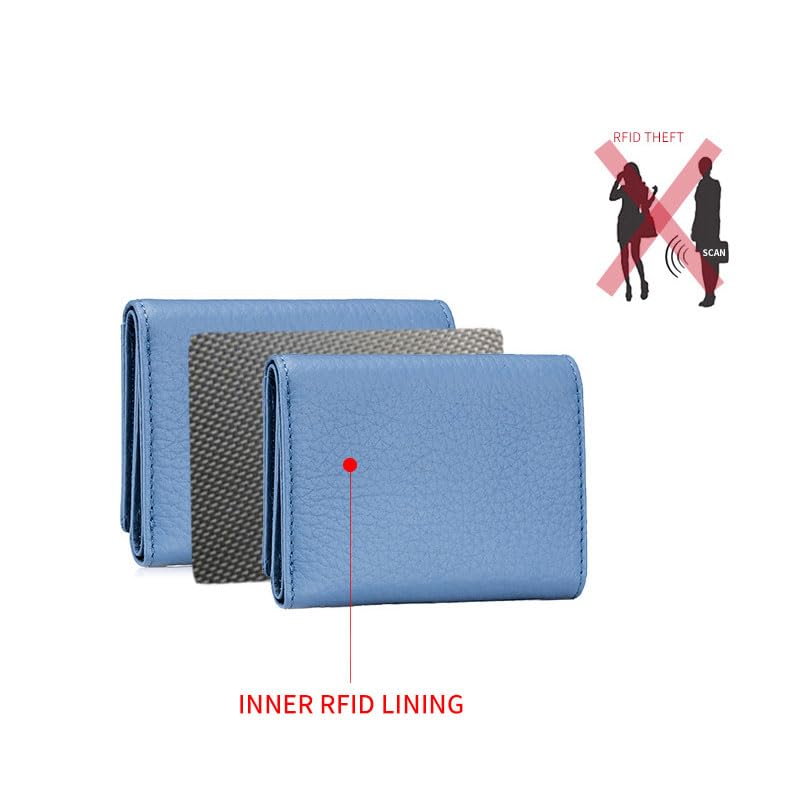 2025 New Genuine Leather RFID Blocking Card Holder Organizer Pocket Mini Wallet,Multi Credit Card Holder Purse, Waterproof, PU Stylish Soft Simple Design (I)4