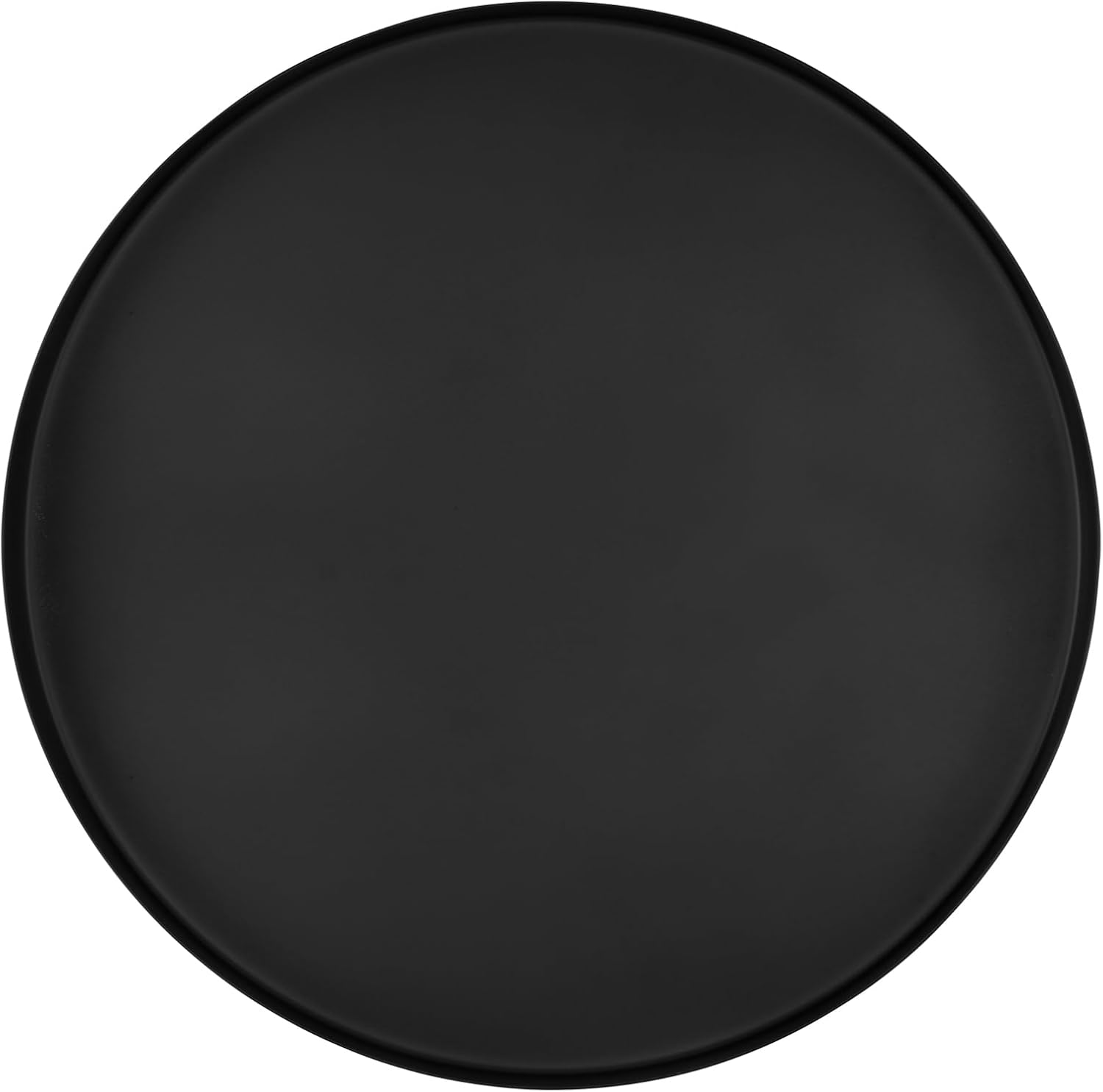 2PCS 12 Inch Black Metal Round Trays, Stainless Steel Decorative Serving Tray, Round Candle Tray Holder for Jewelry, Accessories, Coffee Table