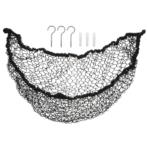 Hamac pour peluches filet de rangement suspendu grande capacité en polyester noir