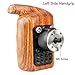 NICEYRIG Rosette Wooden Handle Grip Left Side (M6 Thread Diameter 31.8mm) Applicable for Nikon Sony Canon Camera Camcorder Cage Rig, Shoulder Mount Support Rig