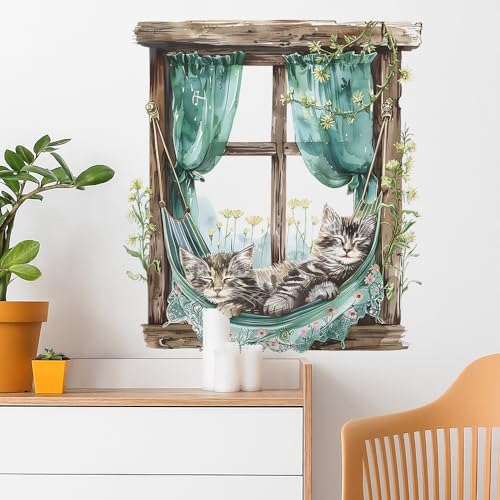 BooDecal 19.6 x 22.4 inches Vinilo Decorativo de Gatos miniatura 4