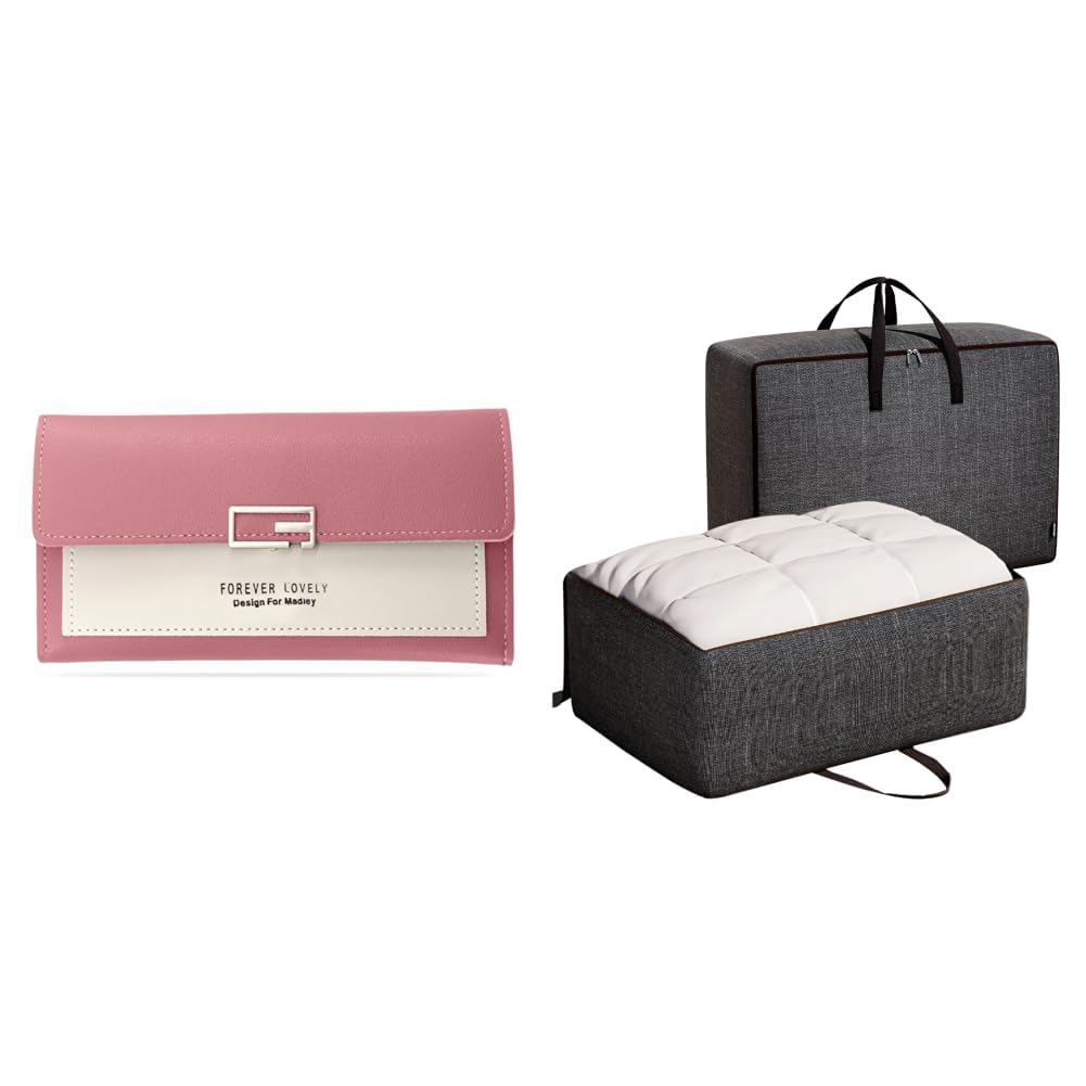 Women's Wallet -Stylish and Compact Purse Clutch Wallet for Women, Stylish Card Coin + Storage Bag for Clothes, Cloth Organiser for Storage, Under Bed Storage Bag, Wardrobe Bags for-image-46