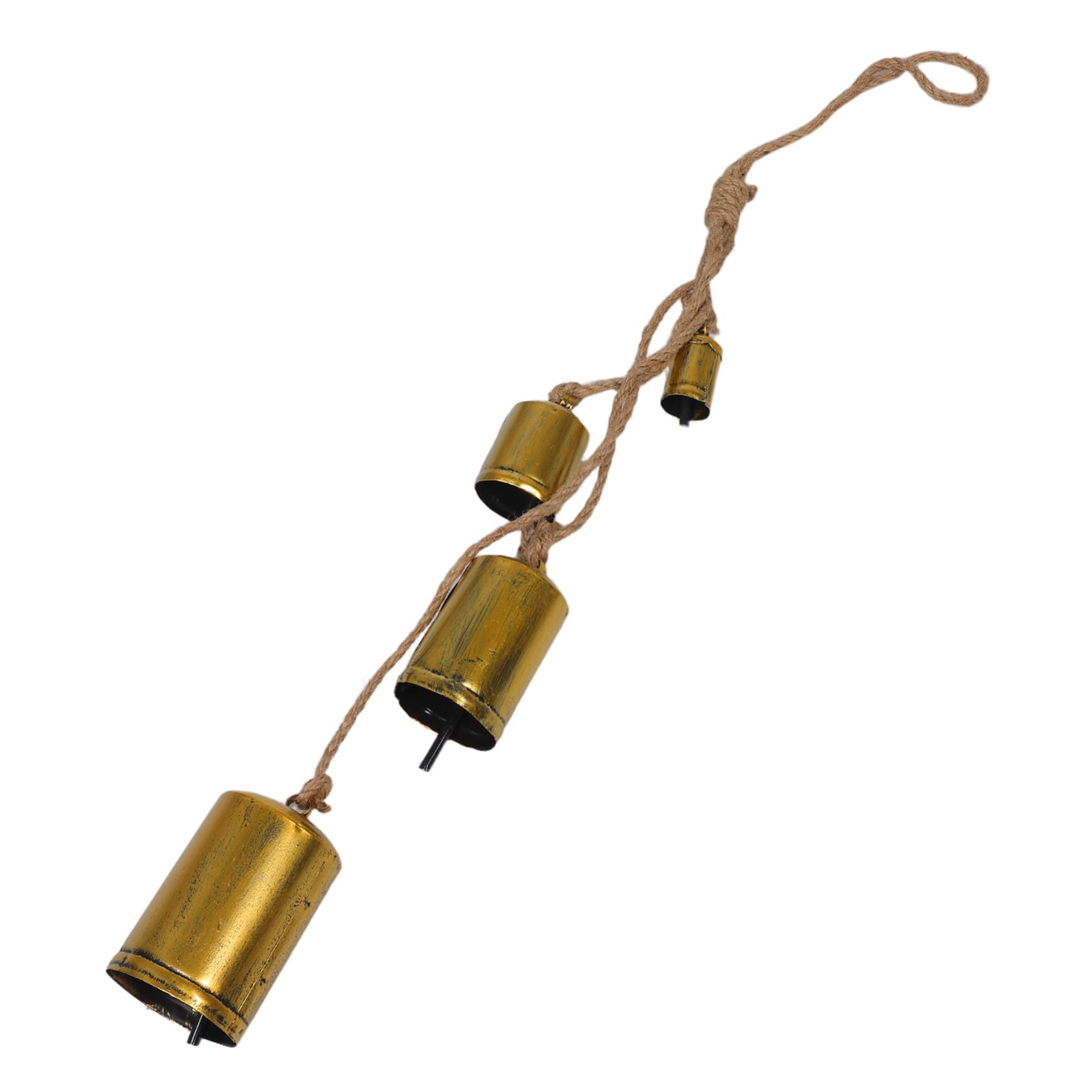 Campana Navideña Rústica de Metal con Acabado Vintage Campana de Vaca Decorativa para Colgar Árboles Puertas y Guirnaldas Adorno Artesanal para Decoración Rural Navideña