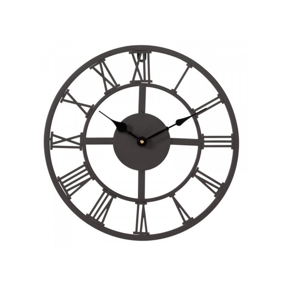 Garden Mile 35 cm Skelett-Wanduhr für drinnen und draußen, langlebig, groß, rund, wetterfest, für den Außenbereich, Wandschmuck für den Garten, Uhren für die Küche