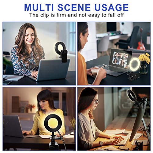 Video Conference Lighting Kit, HALSHI Light for Video Conferencing, Ring Light with Clip, Lighting for Video Conferencing,Remote Working,Zoom Calls,Self Broadcasting,Live Streaming - Thumbnail 3