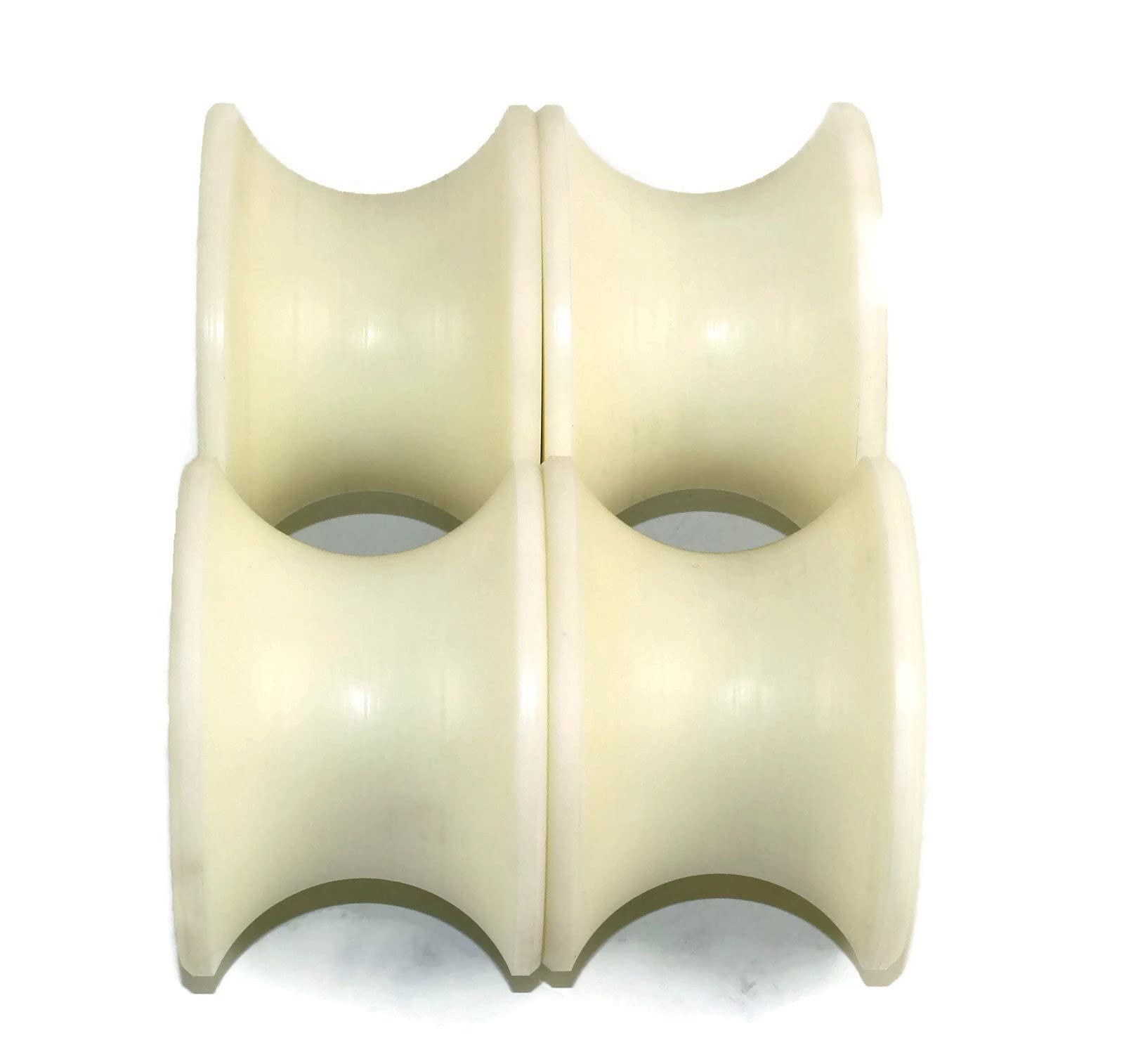 (80-50-20) 4 Stück x 80mm Durchmesser gefräste Nylon-Riemenscheibe verschiedene Rillengrößen Made in EU (50mm Nut-20mm Lager)