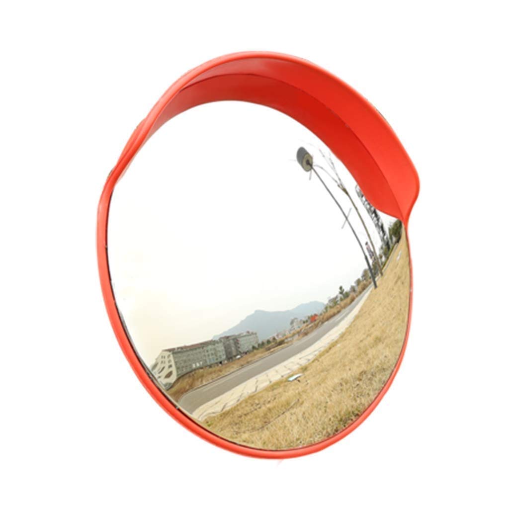Specchio di sicurezza del traffico Specchio Di Sicurezza Rotondo Arancione Segnale Stradale Lente Grandangolare Specchio Convesso Curvo for Il Traffico, Parcheggio Applicabile Da 45 Cm E Collisioni Ad