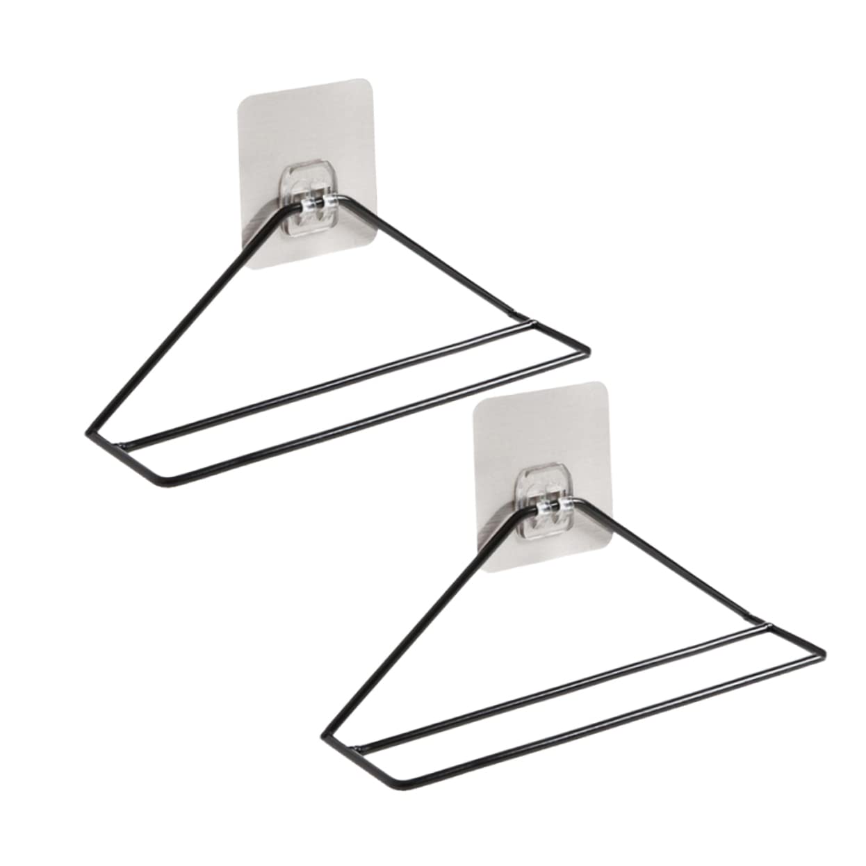 GLEAVI 1set Wrought Iron Wall Mounted Shoes Rack Triangle Slippers Organizer Space Saving Shoe Storage for Heels Sandals Sneakers Easy to Assemble Convenient Design 2pcs
