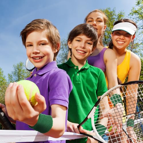 Image of Bememo 12 Pack Wristbands Sweatband for Women Men, Neon Colored Sport Wrist Bands, Tennis Football Basketball Sweatbands, Moisture Wicking Arm Bands for Working Out