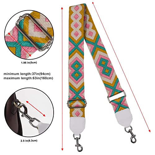 Image of Purse Strap Wide Shoulder Straps, Adjustable Crossbody Bag Strap, Replacement Straps for Women Handbags Canvas(African vioet)
