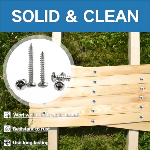 Tornillos autorroscantes M3 cabeza redonda acero inoxidable 410 pcs miniatura 6