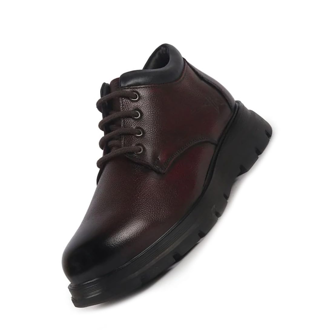 Men Genuine Leather Lace Up Uniform Low Top Boots | Casual and Work Wear | Comfortable and Soft Cushion | Heavy Duty Shoes-image-14
