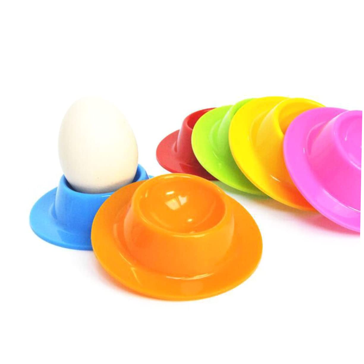Mikikit 4pcs Egg Cup Holder Egg Tray Serveware Boiled Egg Holder Egg Trays for Deviled Eggs Egg Dispenser Rack Cutlery Tray Egg Serving Platter Egg Skelter Egg Serving Cup re-usable