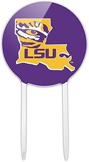 Acrylic LSU Tiger State Mark Cake Topper Party Decoration for Wedding Anniversary Birthday Graduation