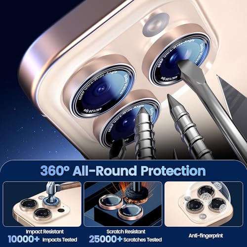 Image of CACOE Camera Lens Protector for iPhone 14 /15 /16 /17 Pro /Pro Max Cover