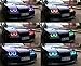iJDMTOY 4pc Set 7-Color RGB LED Angel Eye Halo Rings w/Adjustable Setting Compatible with BMW E39 E46 3 5 7 Series Xenon Trim